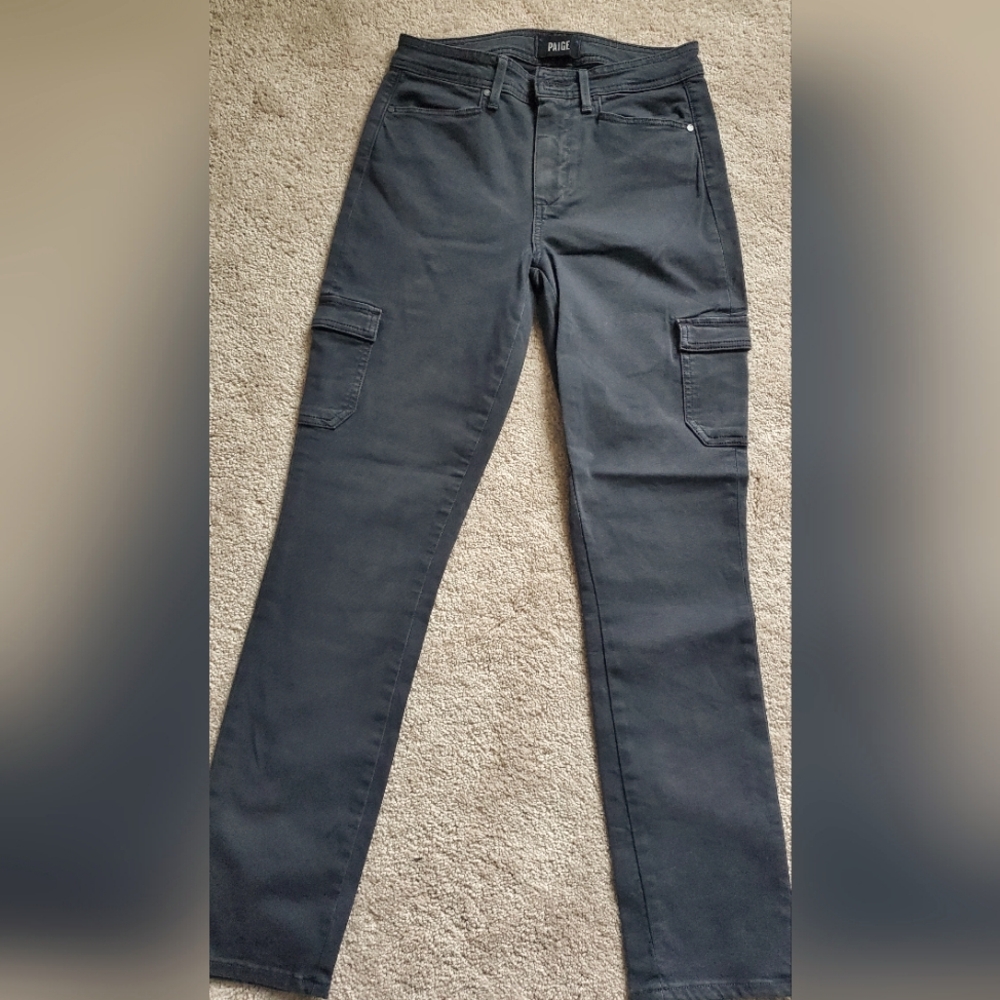 Paige Hoxton High-Rise Cargo Skinny Jeans size 26